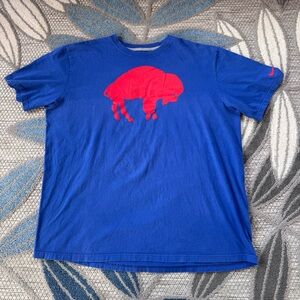 NFL Team Apparel Nike Mens Buffalo Bills Royal Rewind Logo Essential T-Shirt 2XL